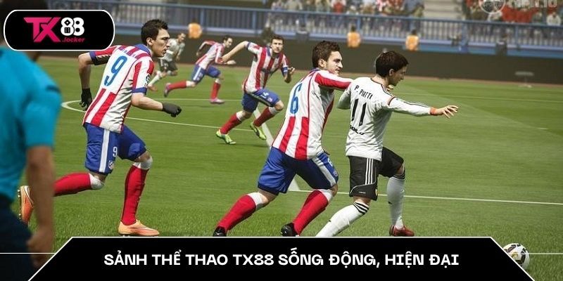Sảnh thể thao TX88 sống động, hiện đại